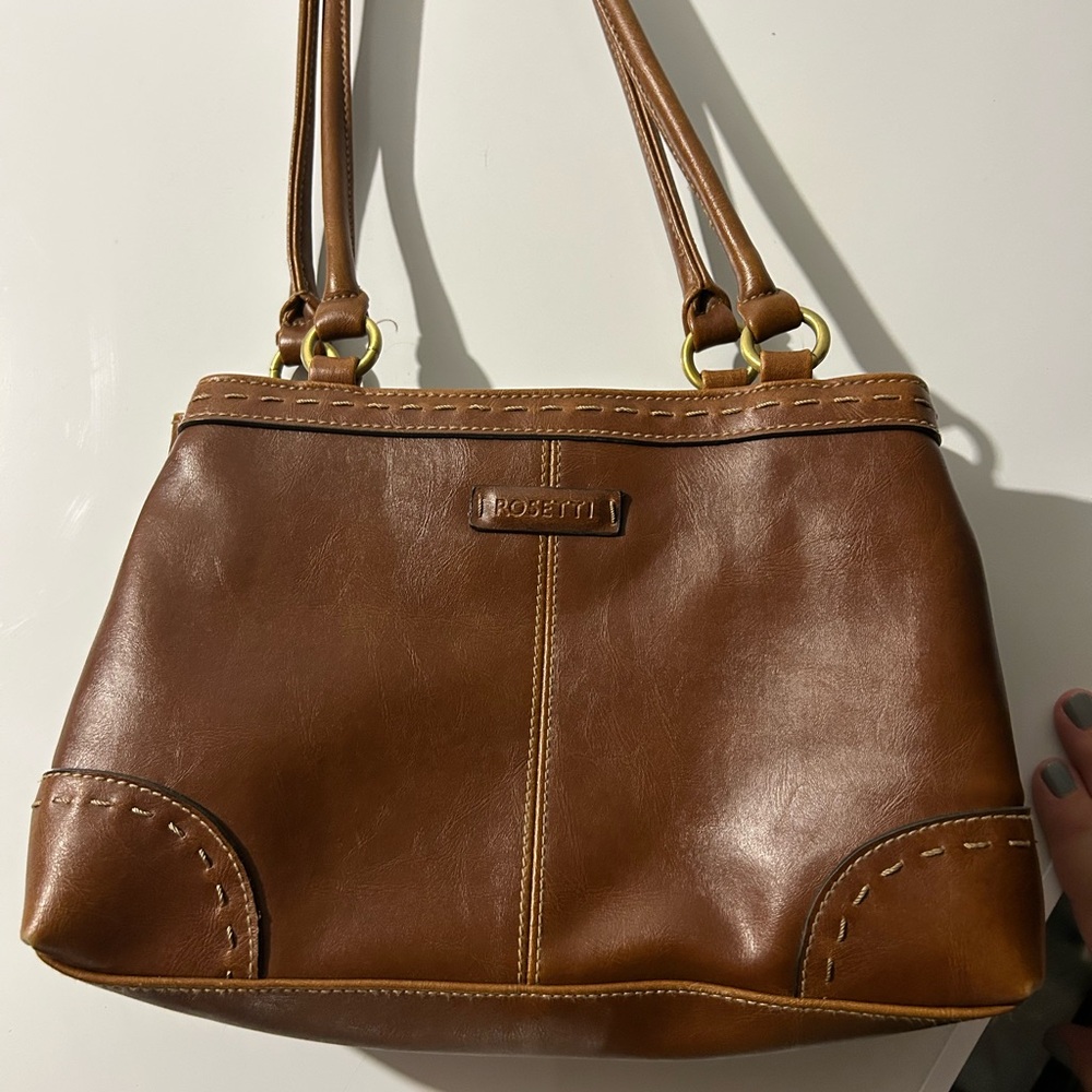 Vintage Rosetti Tan Leather Shoulder Bag
